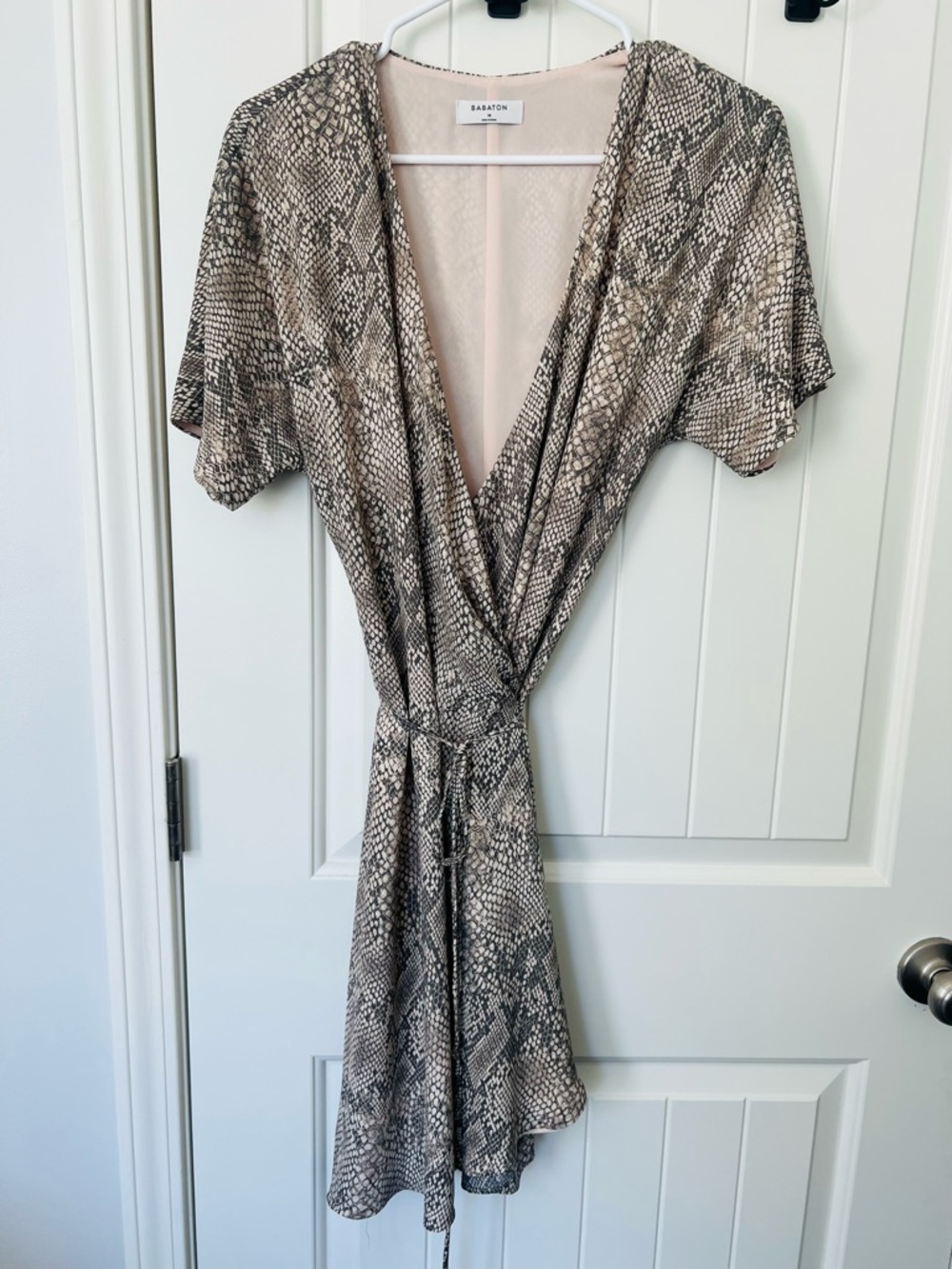 Babaton Snake Print Wrap Dress - Medium